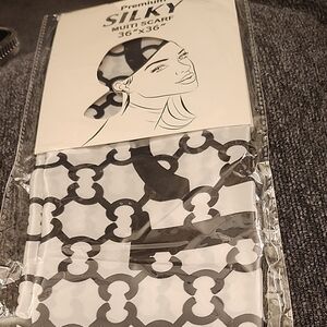 Silky Multi Scarf in Black and White